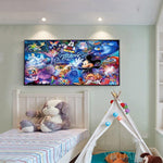 Cartoon Mouse Color Set - Full Drill Round Drill - 80x40cm