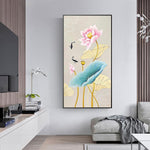 Fish Lotus - Full Drill Round Drill - 45x85cm