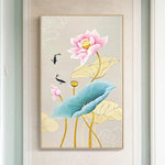 Fish Lotus - Full Drill Round Drill - 45x85cm