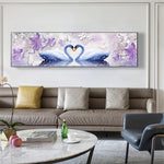 Swan Love - Full Drill Round Drill - 80x30cm