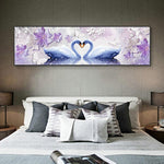Swan Love - Full Drill Round Drill - 80x30cm