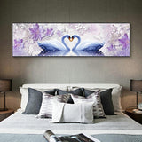 Swan Love - Full Drill Round Drill - 80x30cm