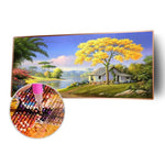Village House - Full Drill Round Drill - 100x50cm