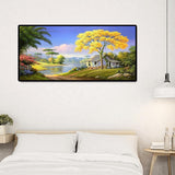 Village House - Full Drill Round Drill - 100x50cm