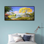 Village House - Full Drill Round Drill - 100x50cm