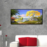 Village House - Full Drill Round Drill - 100x50cm
