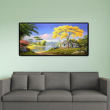 Village House - Full Drill Round Drill - 100x50cm