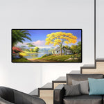 Village House - Full Drill Round Drill - 100x50cm