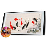 Fish - Full Drill Round Drill - 100x50cm