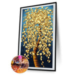 Golden Tree - Full Drill Round Drill - 45x85cm