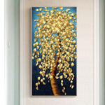 Golden Tree - Full Drill Round Drill - 45x85cm