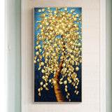 Golden Tree - Full Drill Round Drill - 45x85cm