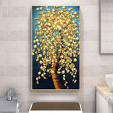 Golden Tree - Full Drill Round Drill - 45x85cm