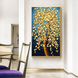 Golden Tree - Full Drill Round Drill - 45x85cm