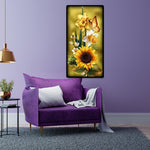 Sunflower - Full Drill Round Drill - 45x85cm