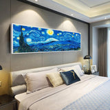 80x30cm Abstract Night Sky - Full Drill Round Drill - 80x30cm