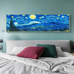 80x30cm Abstract Night Sky - Full Drill Round Drill - 80x30cm