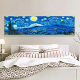 80x30cm Abstract Night Sky - Full Drill Round Drill - 80x30cm