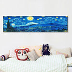 80x30cm Abstract Night Sky - Full Drill Round Drill - 80x30cm