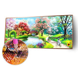 Spring Bridge - Full Drill Round Drill - 100x50cm