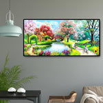 Spring Bridge - Full Drill Round Drill - 100x50cm