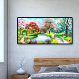 Spring Bridge - Full Drill Round Drill - 100x50cm