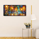 Street Night View - Full Drill Round Drill - 80x40cm