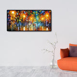 Street Night View - Full Drill Round Drill - 80x40cm