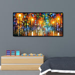 Street Night View - Full Drill Round Drill - 80x40cm