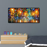 Street Night View - Full Drill Round Drill - 80x40cm