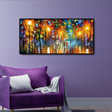 Street Night View - Full Drill Round Drill - 80x40cm