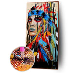 45x85cm Aboriginal Girl - Full Drill Round Drill - 45x85cm