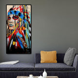 45x85cm Aboriginal Girl - Full Drill Round Drill - 45x85cm