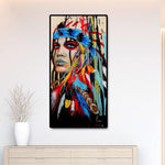 45x85cm Aboriginal Girl - Full Drill Round Drill - 45x85cm