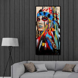 45x85cm Aboriginal Girl - Full Drill Round Drill - 45x85cm