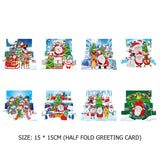 8pcs/Set-Christmas-Diamond Greeting Cards