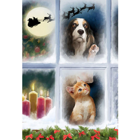 Christmas Cat Dog-Full Drill Diamond Painting
