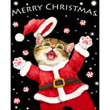 Christmas Cat-Full Drill Diamond Painting
