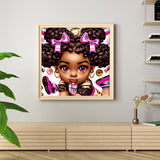 Girl-Full Round Diamond Painting-30x30cm