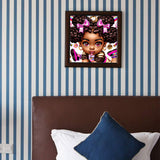 Girl-Full Round Diamond Painting-30x30cm