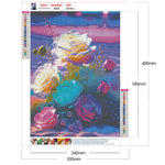 Seaside Crystal Rose-Full Round Drill Diamond Painting-30x40cm