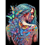 Tattoo Girl-Full Round Diamond Painting-30x40cm
