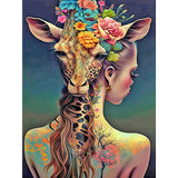 Tattoo Girl-Full Round Diamond Painting-30x40cm