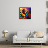 Sunflowers Hummingbird-Full Round Diamond Painting-30x30cm