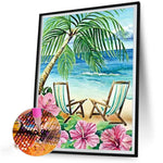Beach-Full Round Diamond Painting-30x40cm