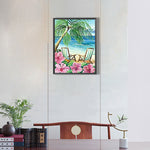 Beach-Full Round Diamond Painting-30x40cm