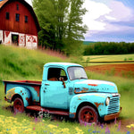 Truck-Full Round Diamond Painting-30x30cm