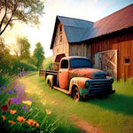 Truck-Full Round Diamond Painting-30x30cm