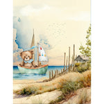 Cartoon Bear-Full Round Diamond Painting-30x40cm