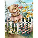 Cartoon Bear-Full Round Diamond Painting-30x40cm